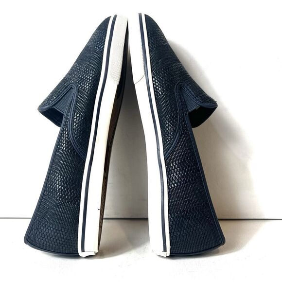 Lauren Ralph Lauren Womens Sz 10B Slip On Flats Casual Shoes Navy Blue Synthetic - Picture 6 of 11